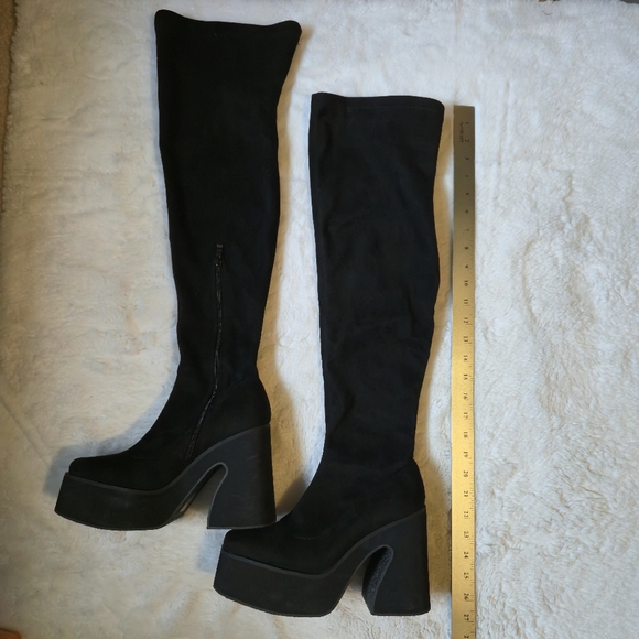 Koi Footwear Shoes - Koi Footwear Over-the-Knee Platform Boots with Chunky Heel